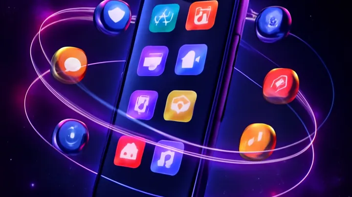 7444BDT COM Sleek smartphone floating in space